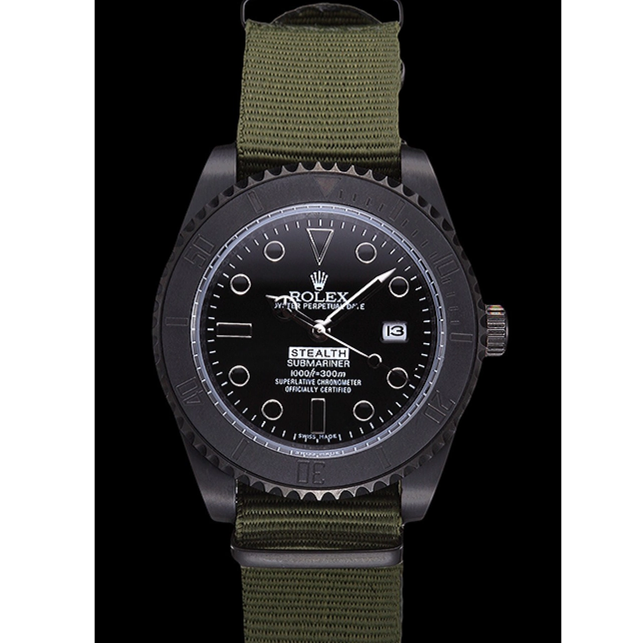 Aaa replica watch Submariner 621995 Olive Rolex Stealth 0524